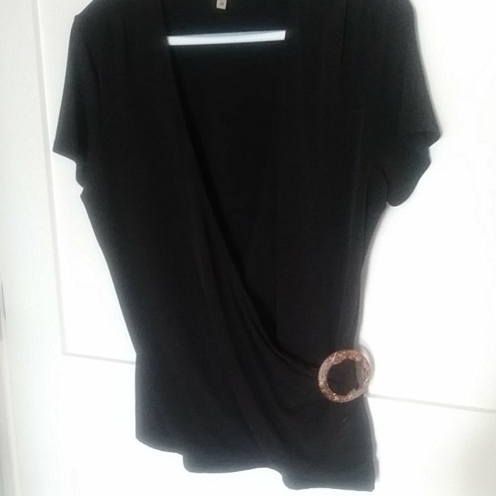 White Stag Black Nylon Wrap Top size L